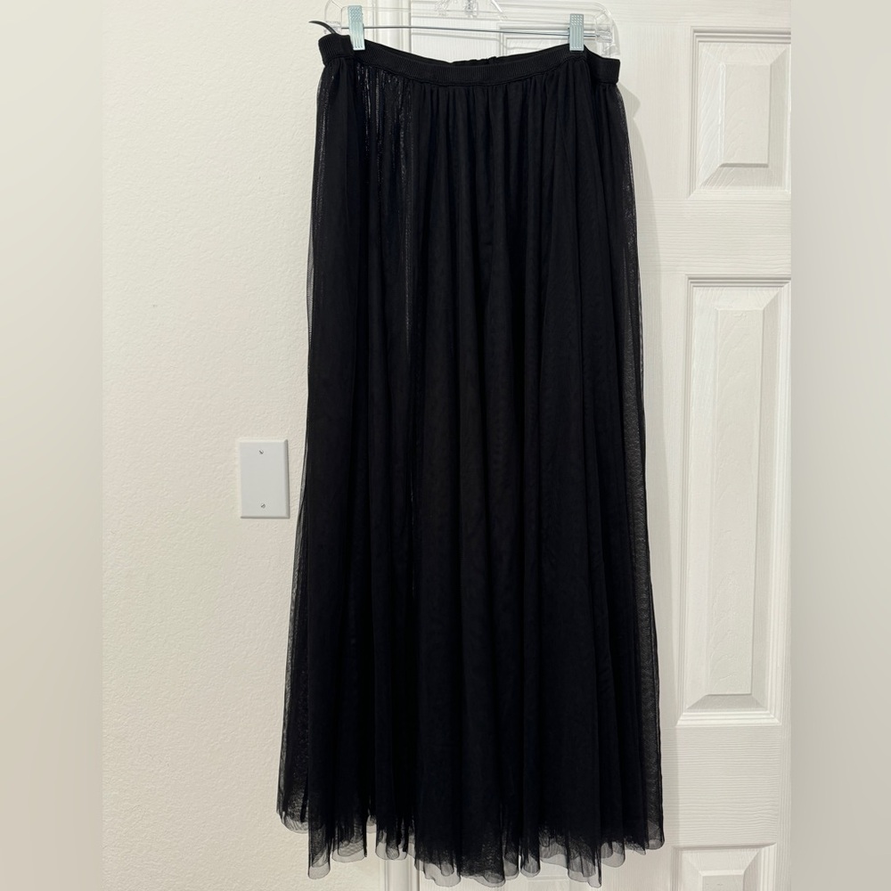 Anthropologie Black A-Line Tulle
Skirt|Sheer Tulle Maxi Skirt Size XL - Picture 2 of 9